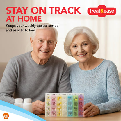 Treat & Ease Weekly Pill Organiser - 7 Day 4 Times a Day