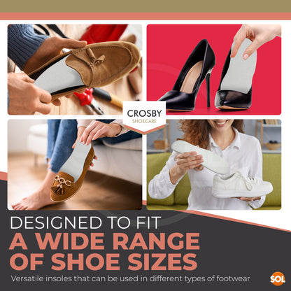 2 Pair Synthetic Woollen Insoles for Men & Women, Cut-to-Size Warm Shoe Inserts for Boots & Trainers, Soft Cushioned Winter Footbed, Breathable Non-Slip Padded Insole Liner for Comfort & Support