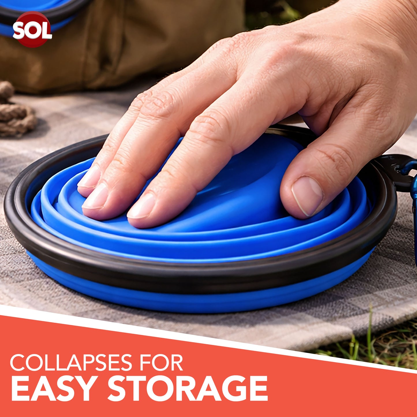 Collapsible Dog Bowls Silicone Travel Pet Dish – 2 Pack