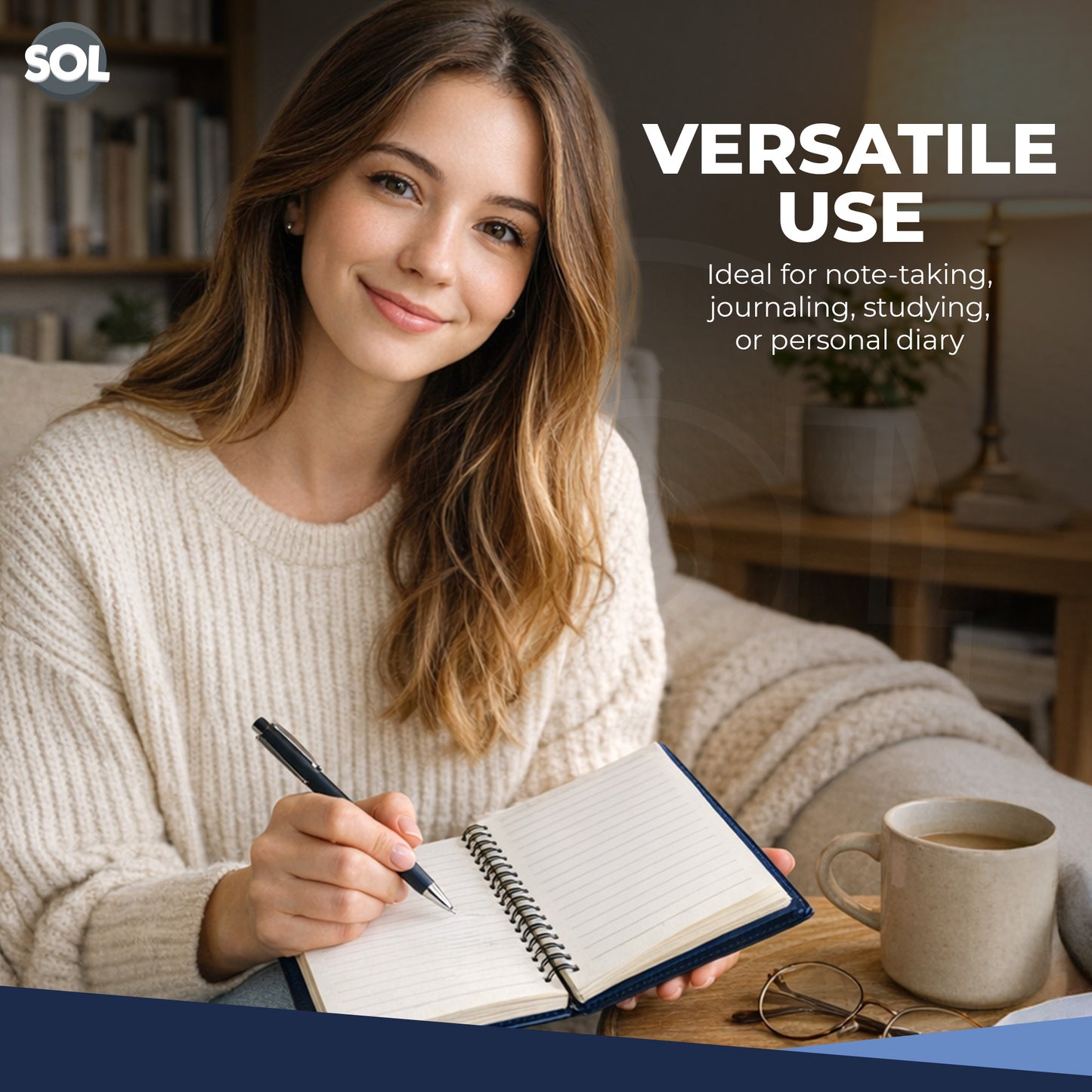 A5 Notebook Spiral Bound Ruled Lined Notepad | 128 Pages School Note Pad