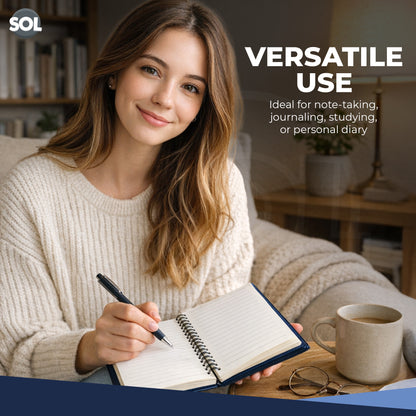 A5 Notebook Spiral Bound Ruled Lined Notepad | 128 Pages School Note Pad