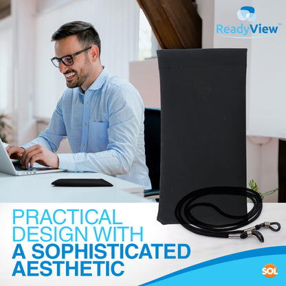 SOL 1pk Sunglasses Pouch & Cord, Soft Glasses Case for Men & Women Sunglasses Protective Glass Bag for Eyewear, Stylish & Durable Soft Pouch as Glasses Pouch & Cord Sticker