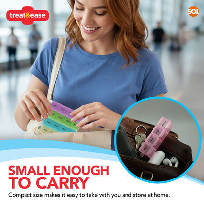 Treat & Ease Weekly Pill Organiser - 7 Day 4 Times a Day