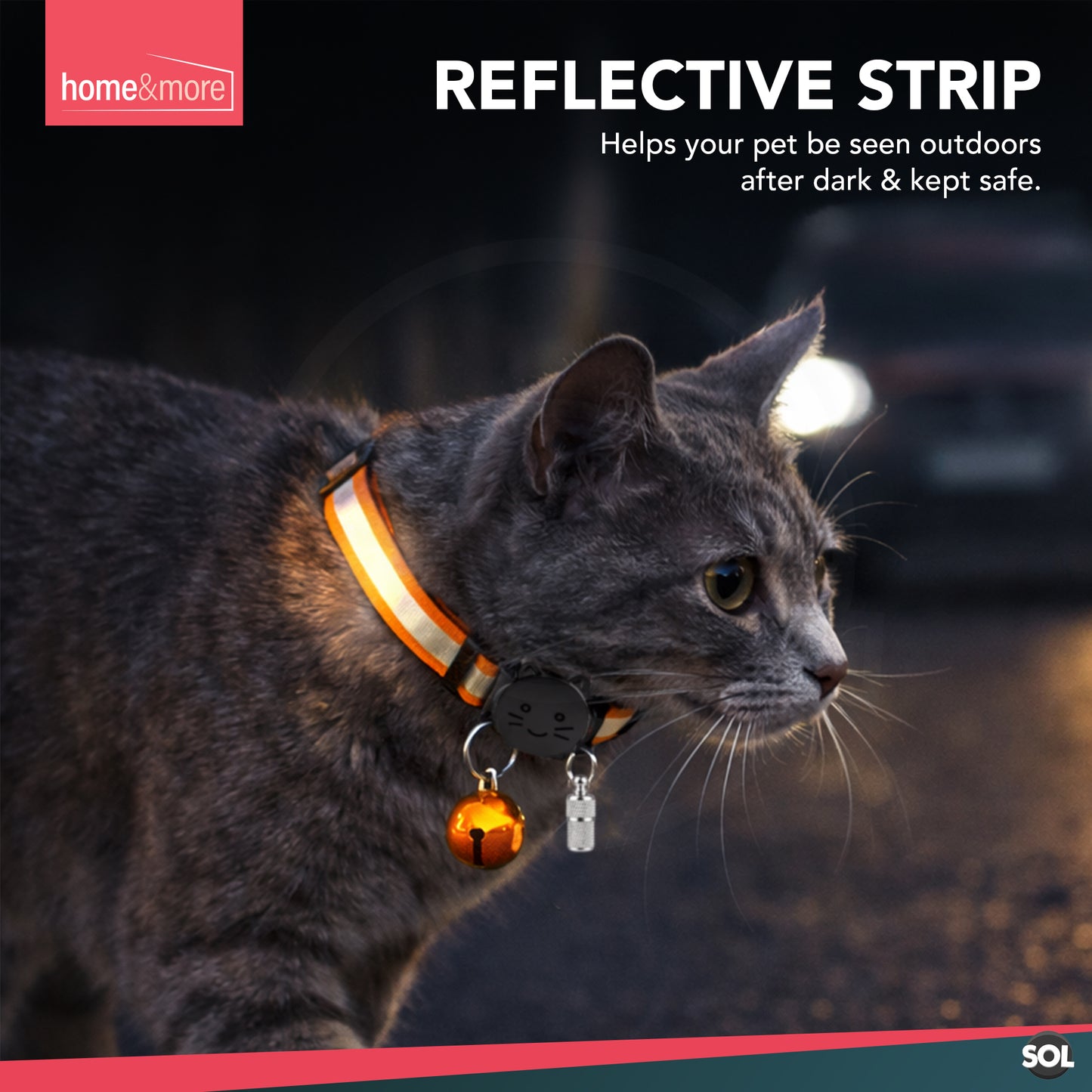 Reflective Cat Collar with Safety Release | ID Tag Bell | Quick Adjustable 6 Pack