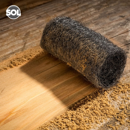 SOL 24pk Steel Wool Pads – Fine Grade 0 Metal Scourers for Polishing, Buffing, Rust Removal, Paint Prep – Multipurpose Scourers for Cleaning Wood, Furniture, Surfaces & DIY Tasks