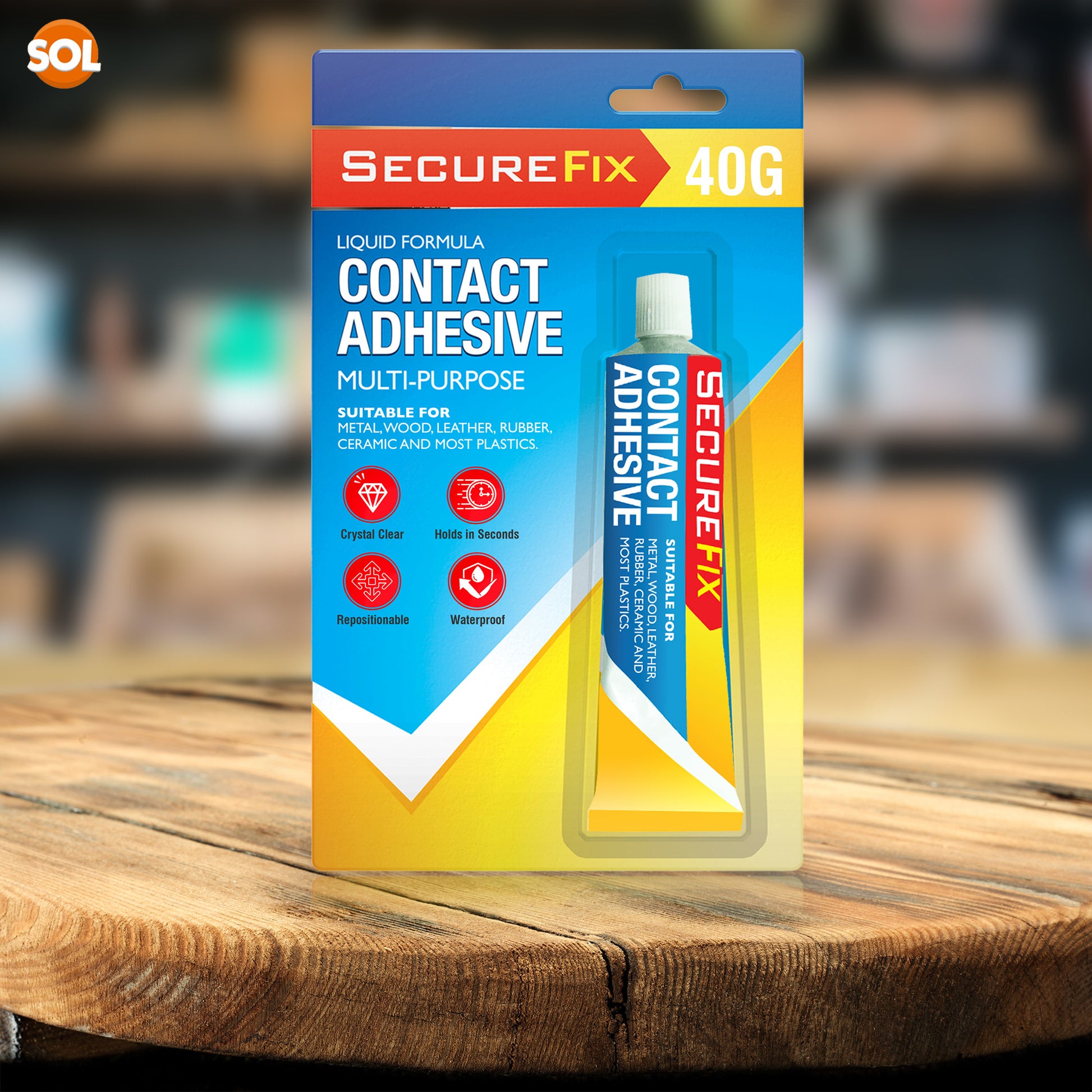 1pk Contact Adhesive Glue Tube 40ml – Waterproof Strong Multi Use