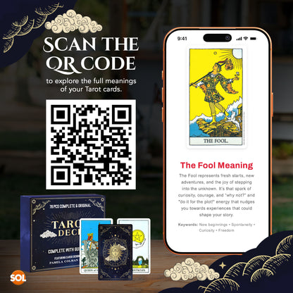 Tarot Cards Deck Set | Beginners Guide Book Party Game | 78 Cards