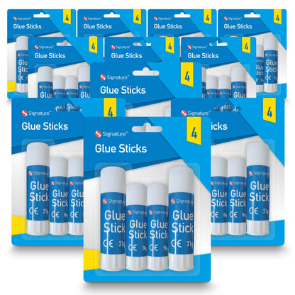 SOL 48pk Glue Sticks Multipack - Large & Mini Sizes for School & Crafts, Non-Toxic Kids Glue, Quick-Dry Adhesive for Paper, Card & Projects, Strong Bond for Detailed & Big Crafting Tasks, Easy to Use