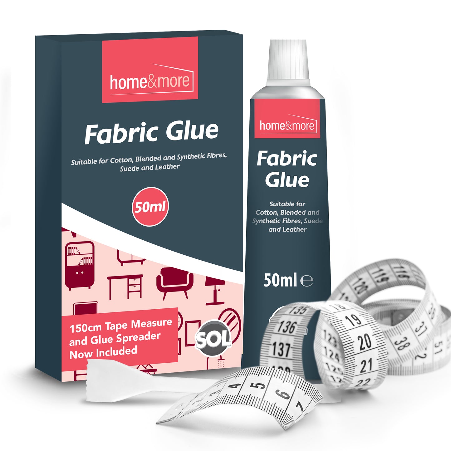 Extra Strong Fabric Glue 50ml | Washable Adhesive Repair Hemming Sewing Textile