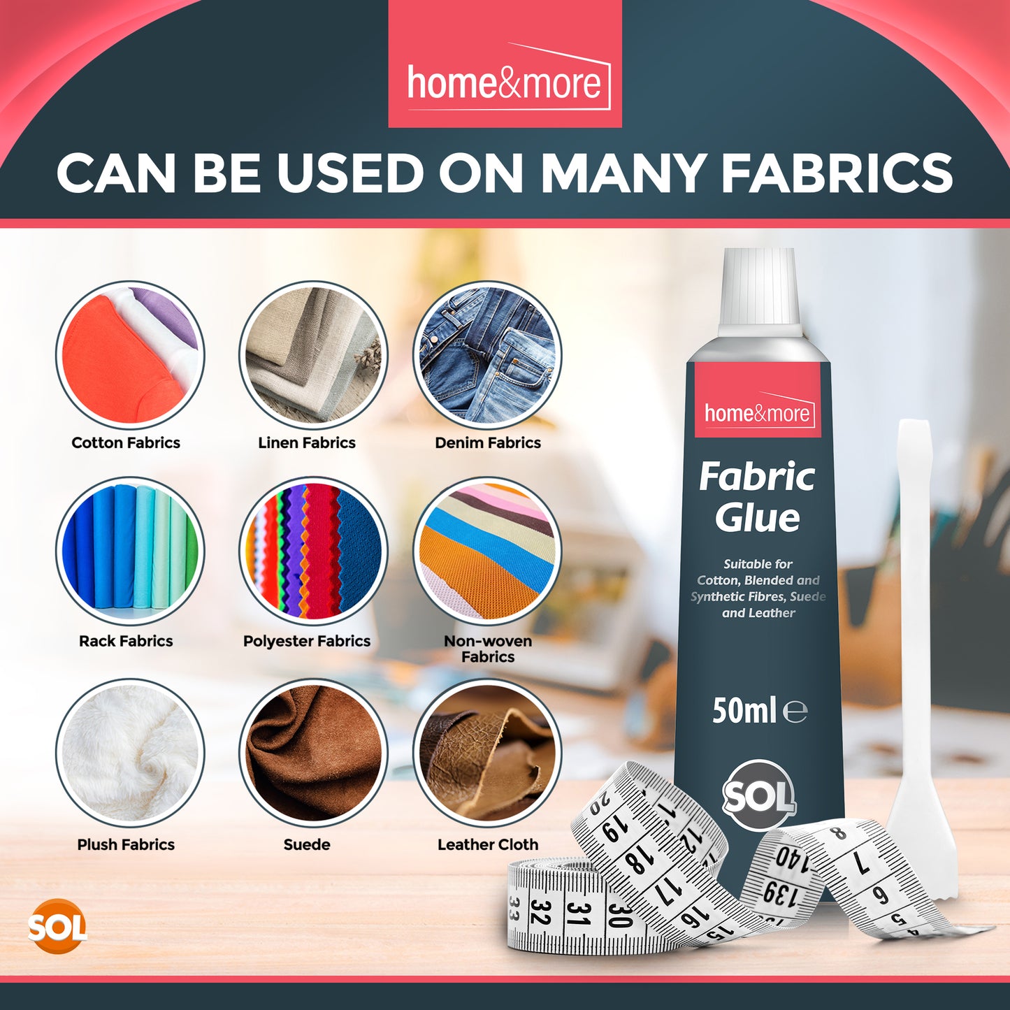 Extra Strong Fabric Glue 50ml | Washable Adhesive Repair Hemming Sewing Textile