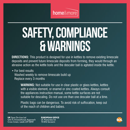 Kettle Descaler Balls Stainless Steel Mesh Limescale Remover | 4 Pack