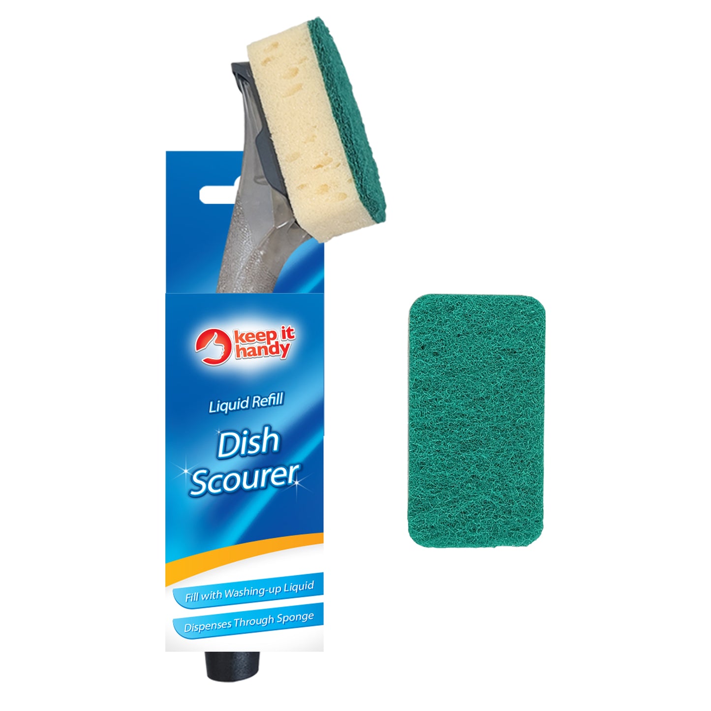 Sponge With Handle | Dishmatic Compatible Washing Up Dish Cleaning Refill Heads
