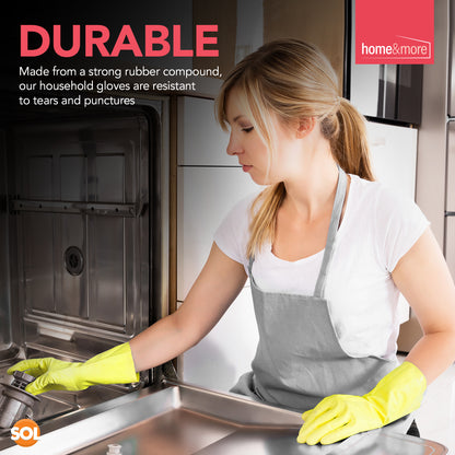 2-48 Pair Rubber Gloves Medium Household Long Sleeve Washing Up Kitchen Cleaning
