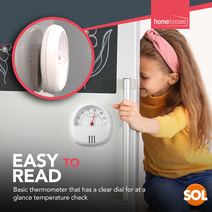 Magnetic Thermometer with Stand Fridge Freezer Room Mini Temperature Gauge Dial