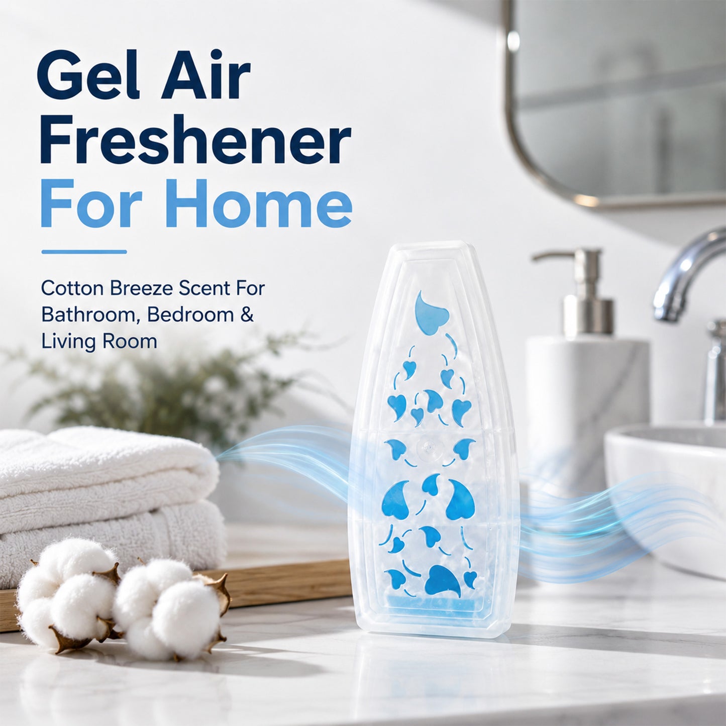 12 Solid Gel Air Freshener 150g | Cotton Breeze & Berry Burst Scent| Bathroom Home Room Freshner Scent Fragrance