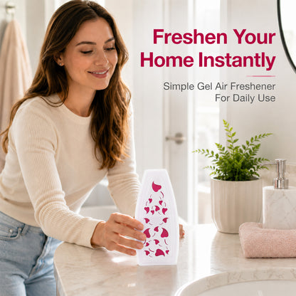 12 Solid Gel Air Freshener 150g | Cotton Breeze & Berry Burst Scent| Bathroom Home Room Freshner Scent Fragrance