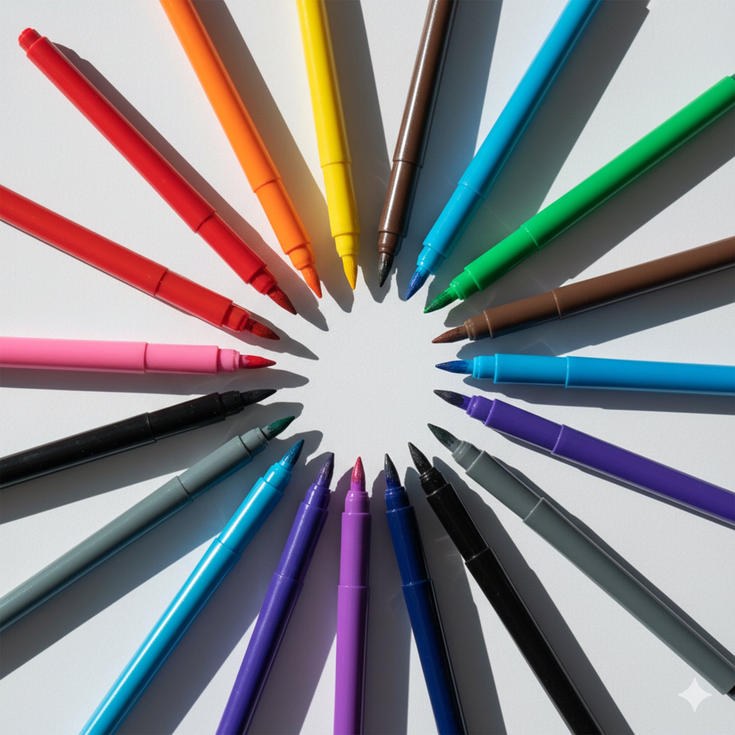 Felt Tip Pens Set | Fine Fibre Drawing Markers | 20 Pack