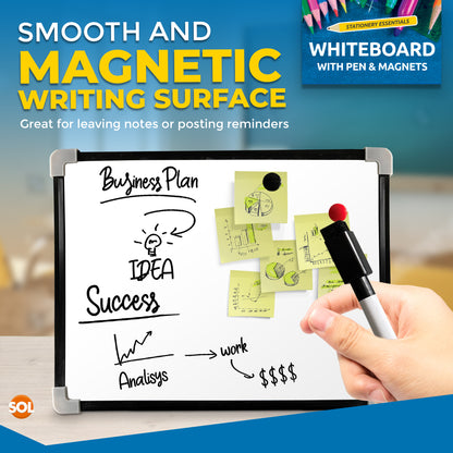 A4 Magnetic Whiteboard Dry Wipe White Board Office Home Memo Notice Small Eraser