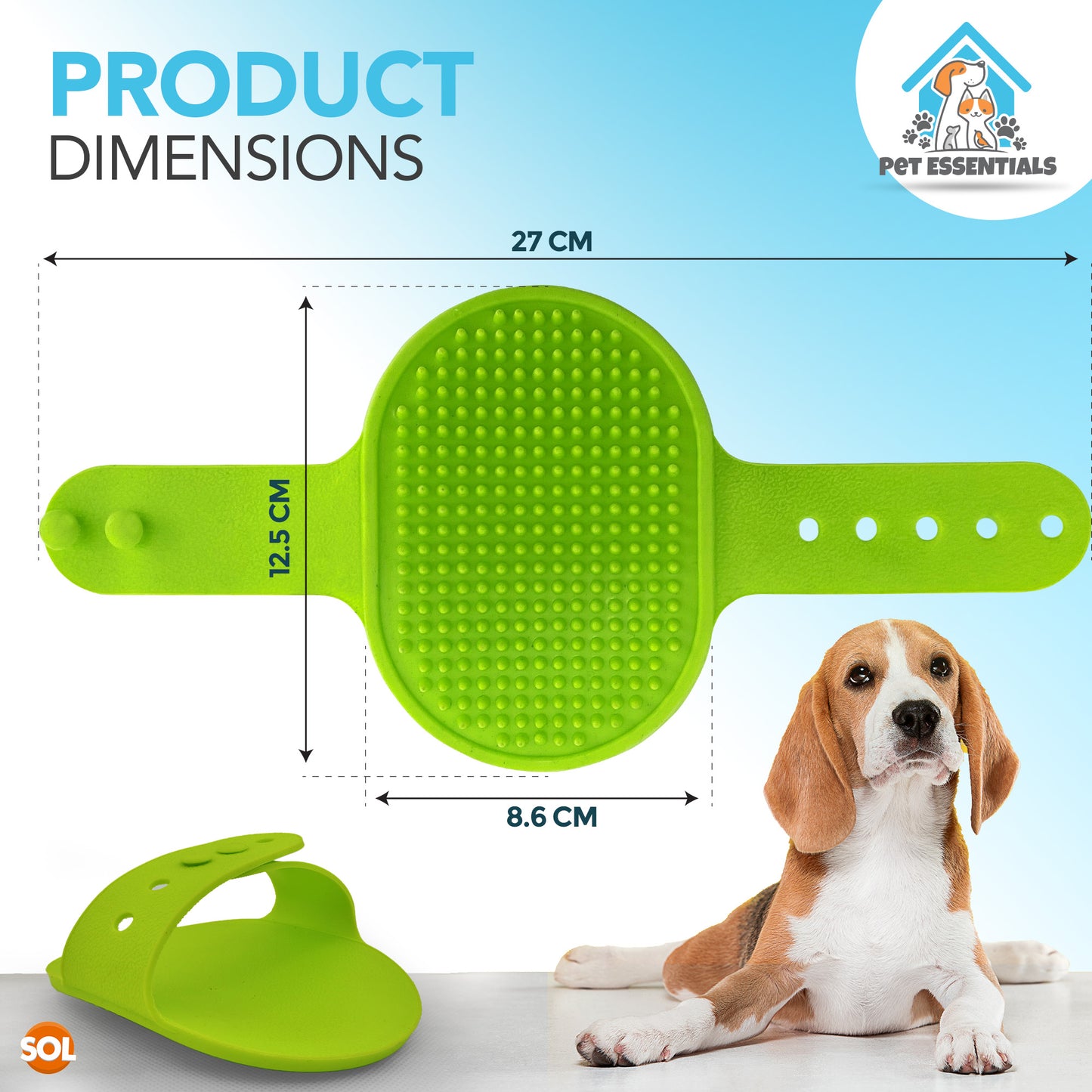 Dog Grooming Mitt Pet Glove Brush | Cat Fur Hair Remover Deshedding Hand Massage