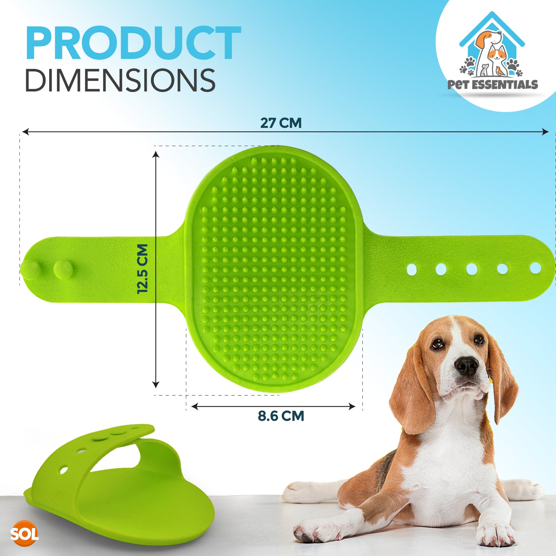 Dog Grooming Mitt Pet Glove Brush | Cat Fur Hair Remover Deshedding Hand Massage
