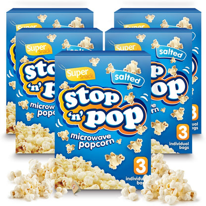 15 x 85g Microwave Popcorn | Butter, Salted, Sweet Flavour Movie Cinema Theatre