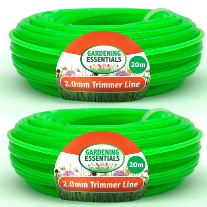 2x20M Garden Strimmer Trimmer Line Cord 1.2mm 1.6mm 2mm Nylon Wire Garden Grass