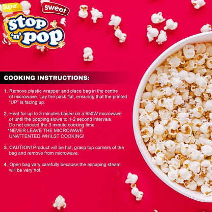 15 x 85g Microwave Popcorn | Butter, Salted, Sweet Flavour Movie Cinema Theatre