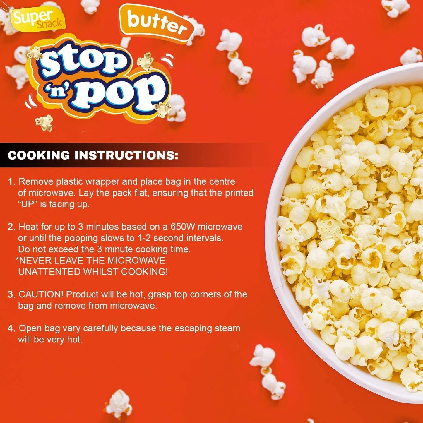 15 x 85g Microwave Popcorn | Butter, Salted, Sweet Flavour Movie Cinema Theatre