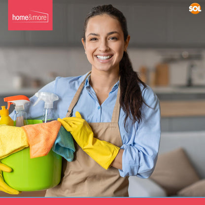 4 Pairs Rubber Gloves Large | Long Sleeve Household Washing Up Kitchen Cleaning