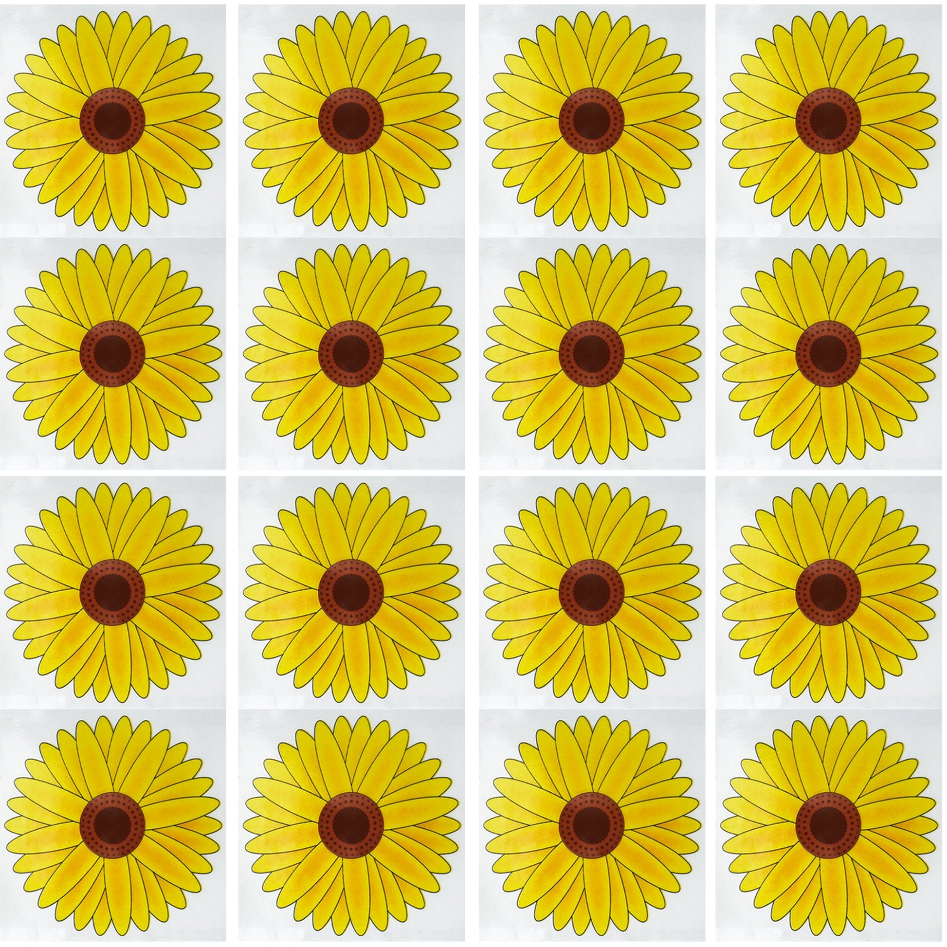 Window Sticker Fly Traps, Sunflower Design for Fruit Flies, Moth, Mosquitoes, Sticky Paper Indoor Catcher for Home Use