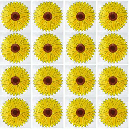 Window Sticker Fly Traps, Sunflower Design for Fruit Flies, Moth, Mosquitoes, Sticky Paper Indoor Catcher for Home Use