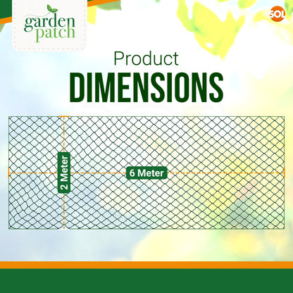 6M x 2M Garden Netting Green Anti Bird Pond Fruit Veg Plant Net Protection Mesh