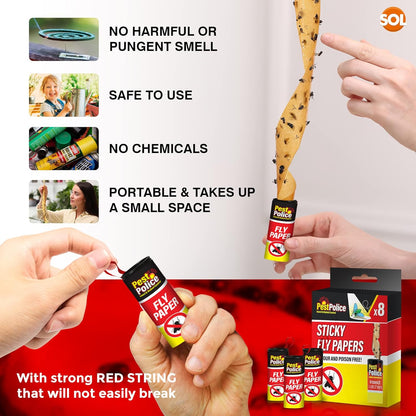 Fly Catcher Insect Trap Killer Bug Flies Wasp Sticky Paper Strong Glue Roll Tape