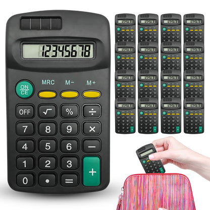 2-20 Mini Pocket Calculator Small| 8 Digit Display Office Home School Stationery