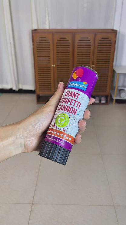 SOL 2pk Confetti Cannons Large - Giant Party Poppers Paper Cannon - Multicolour Papers Mix For Weddings, Birthdays, New Year's Eve, And Celebrations - Easy To Use, Perfect For Photos And Videos