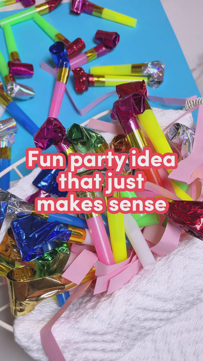 Party Blowers Kids Birthday Loot Bag Filler Horn Blowouts Noise Whistles Toy | 40 Pack