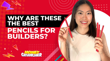 Carpenters Pencils Set | Red Joiners Wood Marking | 12 Pack