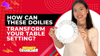 150pk White Paper Doilies 8.5 & 6.5 Inch Round Lace Party Doylies Doyleys Doily