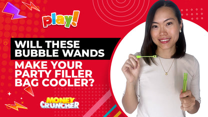 Kids Party Bag Bubbles Mini Wands 8cm | Bubble Tubes | 20 Pack