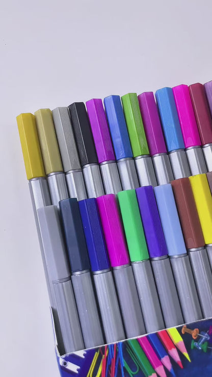 Coloured Fine Liner Pens Set 32pc 0.4mm Art Colouring Pack