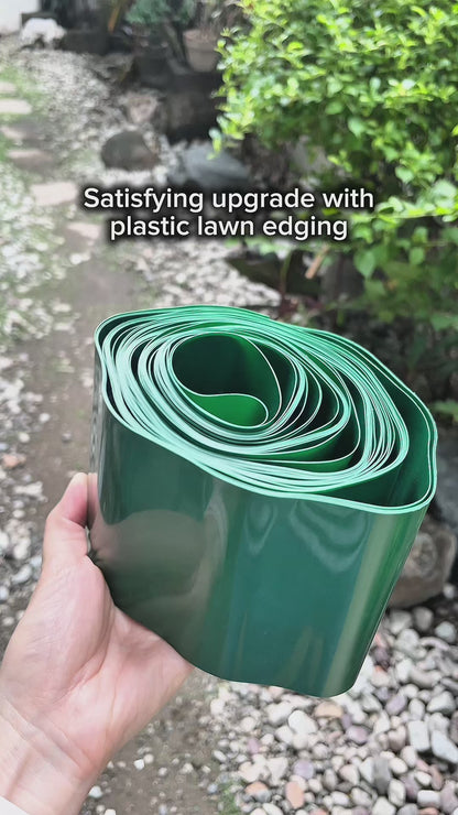 Lawn Edging Border Flexible Plastic Roll 10m | Garden Divider Strip | Easy DIY Trim