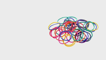 400pk Strong Elastic Rubber Bands Assorted Colours Sizes Home, School and Office