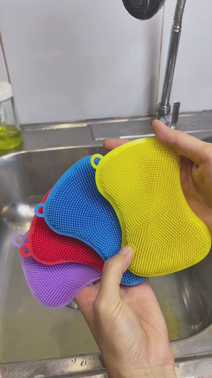 Silicone Dish Washing Up Sponge Non-Scratch | 4 Pack