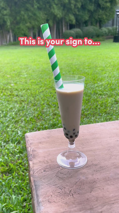 50-500 Bubble Tea Straws Paper Jumbo Extra Wide Smoothie Boba Milkshake Drinking