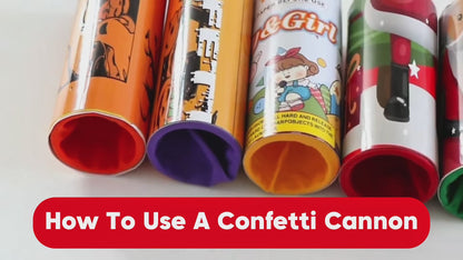 Confetti Cannons Multicolour Biodegradable | Party & Events | 8 Pack