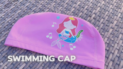 Kids Swimming Cap | Girls Boys Unisex Swim Pool Hat Waterproof Silicone Durable