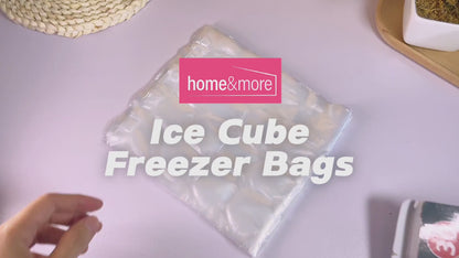 Ice Cube Freezer Bags | 840 Disposable Cubes Clear Maker Bags | 30 Pack