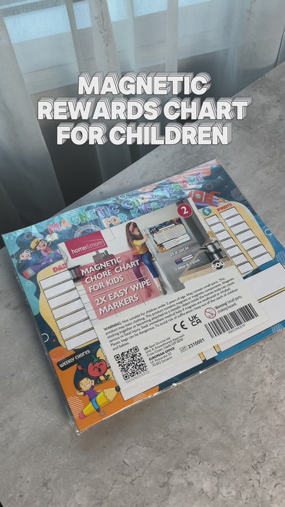 2pk Reward Chart Magnetic Reusable Behaviour Chore For Kids Children + Wipe Pens