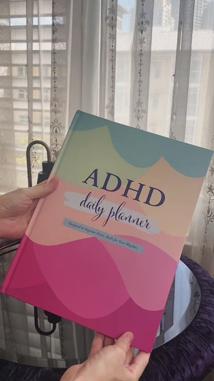 A4 Hardback ADHD Daily Planner Diary | Full Page Day Week | 1 Pack