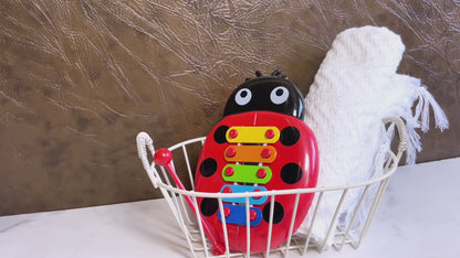 Kids Beetle Xylophone Toy Baby Childs Musical Development Instruments 5-Note Red